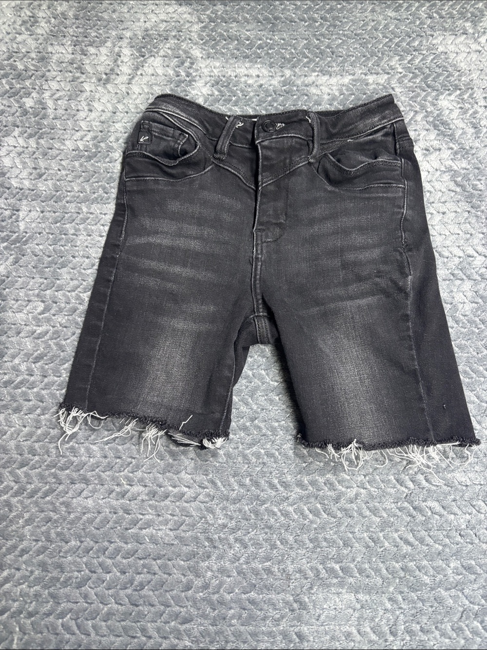 KanCan Black Frayed Hem Jean Shorts